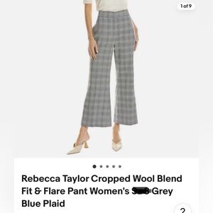 Rebecca Taylor plaid boot leg dress pants. Size 2. Great condition.